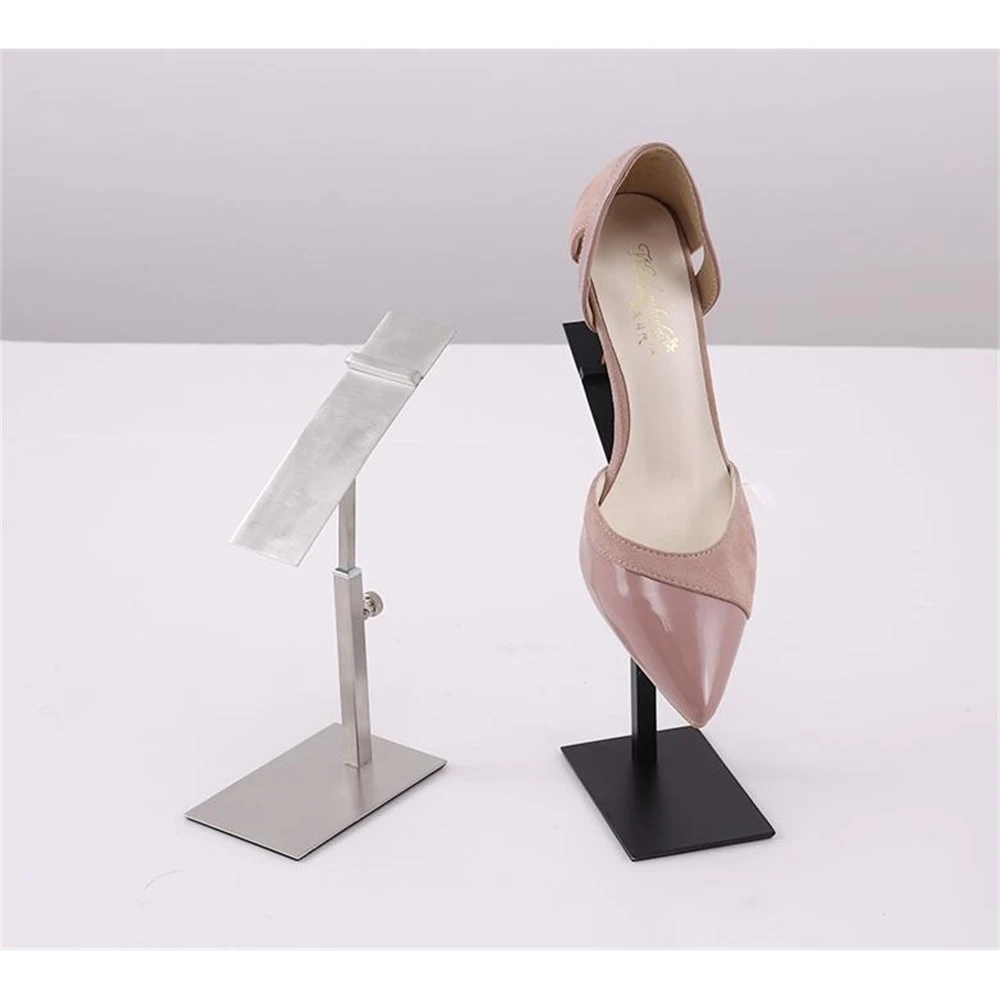

Black Gold Silver Stainless Steel Adjustable Shoe Display Rack Stand Holder