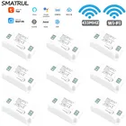 Приложение SMATRUL Tuya Smart Life Wi-Fi + RF 433 МГц переключатель света релейный модуль таймера Google Home Alexa 110 В 220 В 10 А настенный светильник