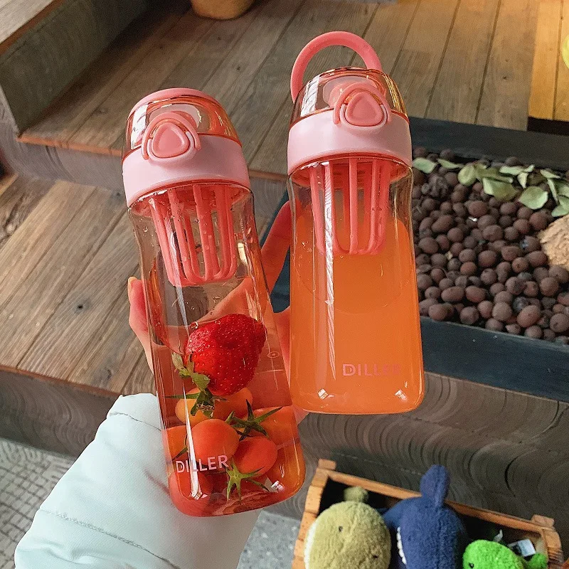 Трендовая портативная пластиковая чашка в Корейском стиле для мужчин и женщин