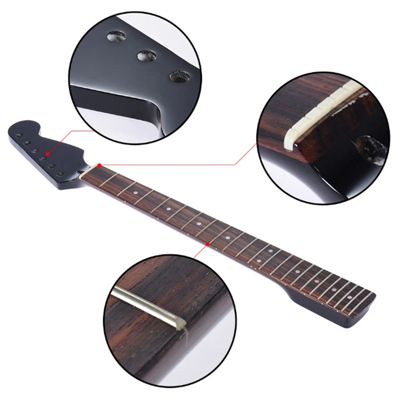 

Electric Guitar 22 Frets New Replacement Maple Neck Rosewood Fretboard Fingerboard for Electric Guitar