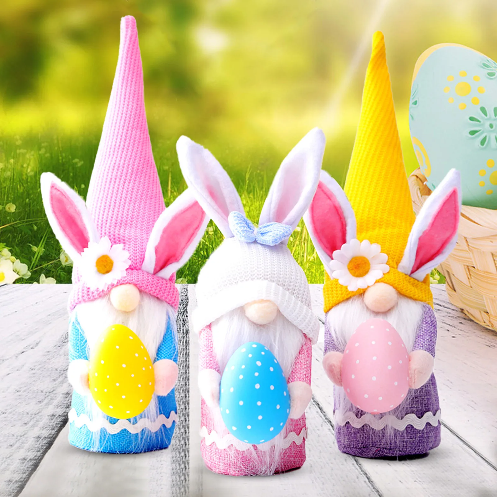 

Easter Bunny Carrot Dwarf Faceless Doll Decoration Home Decorations 1PCs