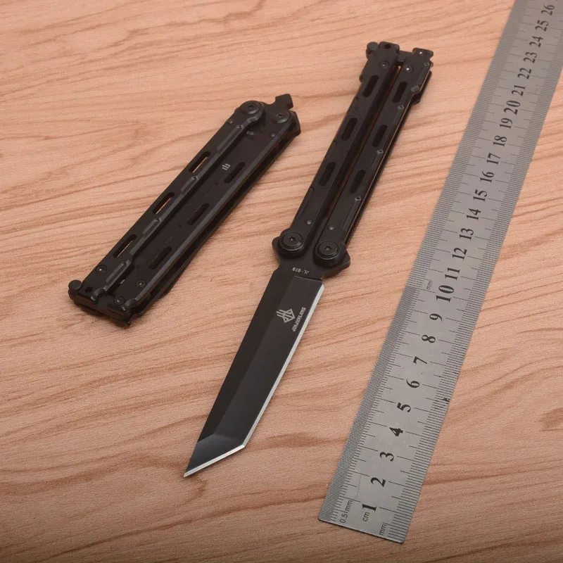 

NEW Fashion JL03B Folding Camping Outdoor Knife Pocket No Edge Balisong Hunting Training Survival Tactical EDC Kitchen Tools