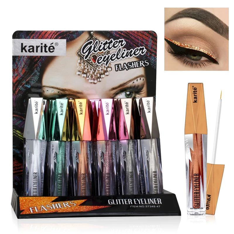 Профессиональный 6 цветов Жидкий блеск подводка для глаз женский косметический