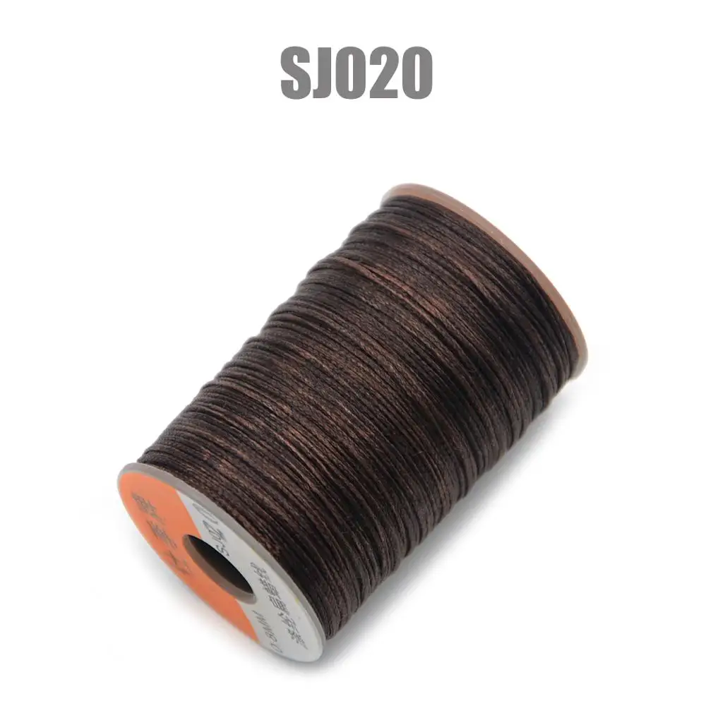 SJ020 150D 0,8 мм 100 м вощеная нить шнур для DIY инструмент для рукоделия ручная строчка нить плоская Вощеная швейная линия одежда обувь Кожа - Цвет: SJ020