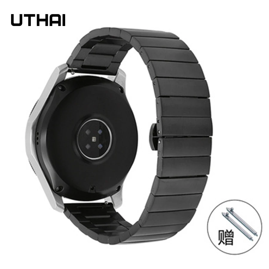 

UTHAI P52 Bracelets Suitable For Huawei Moto Gt Watch For Samsung Watch Sports Stainless Steel Switch Hand Strap 2021 Hot Sale