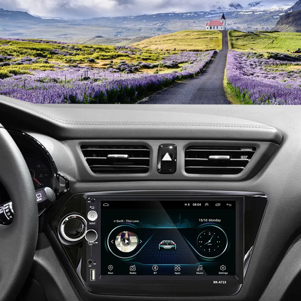 AMPrime аудио стерео Android 2 din автомагнитола 7 ''Мультимедиа gps WIfi магнитофон MirrorLink USB MP5 плеер с тыловой камерой