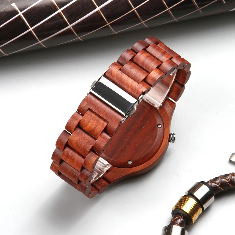 Роскошные Брендовые мужские деревянные кварцевые наручные часы спортивные