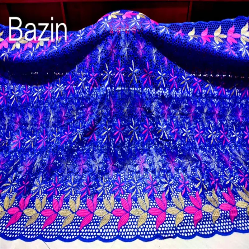 Африканский Базен riche ткань с brode Последняя мода вышивка бассейна кружева сеткой 5