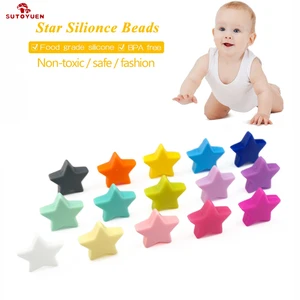 10 шт., силиконовые бусины для прорезывания зубов, 25 мм