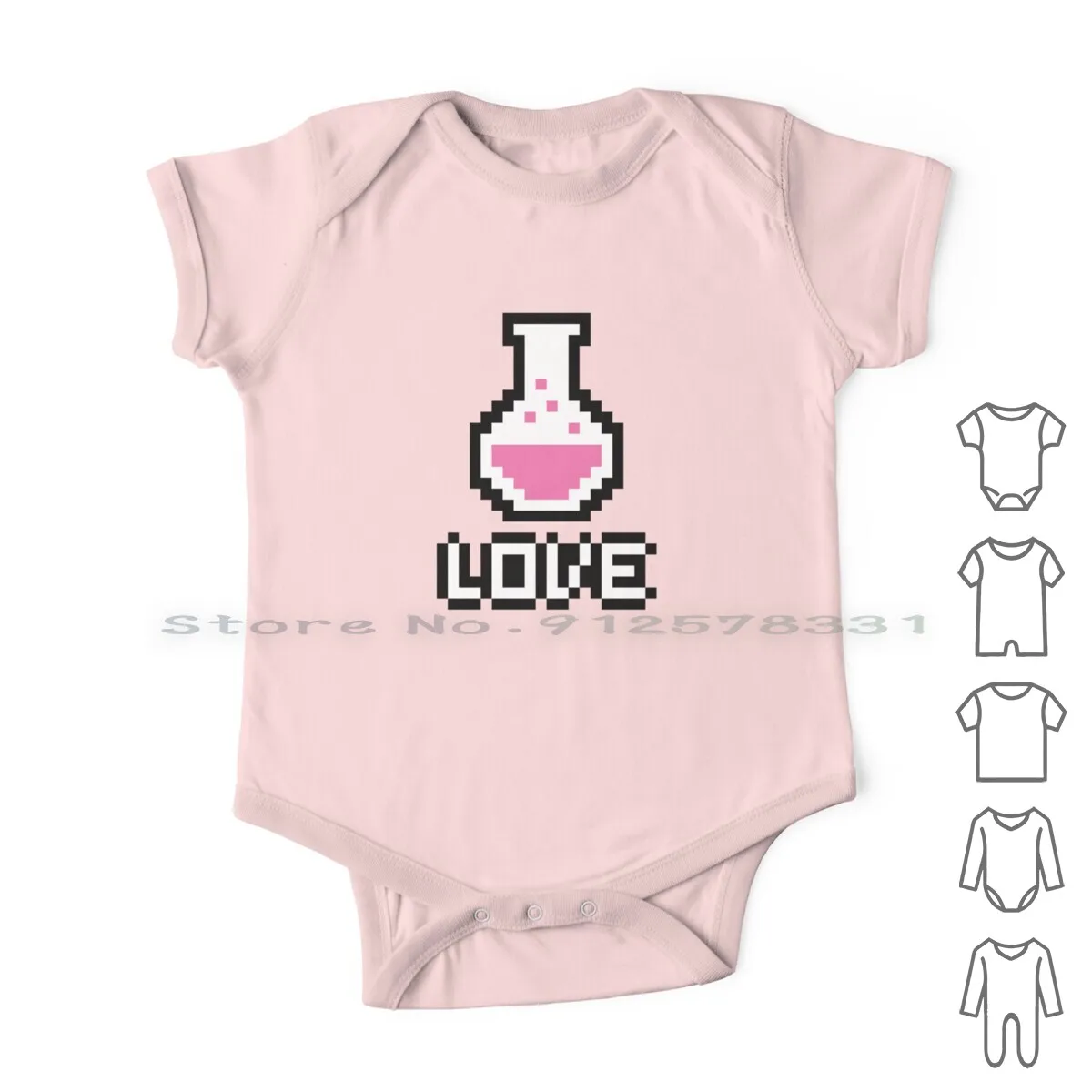

Potion-Love Newborn Baby Clothes Rompers Cotton Jumpsuits Pixel 8bit 8 Bit Byte Retro Gamer Gaming Emo Hipster Katie White