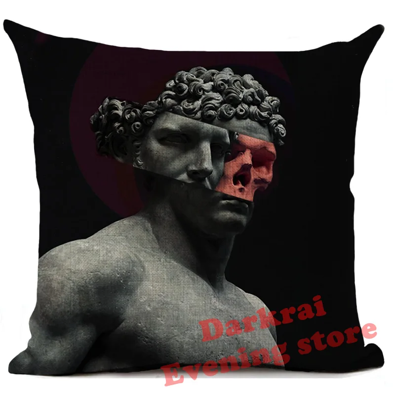 Cushion Cover Art Sculpture David Linen Pillow Home Decoration Throw Pillows Car Sofa Decorative Pillowcase | Дом и сад