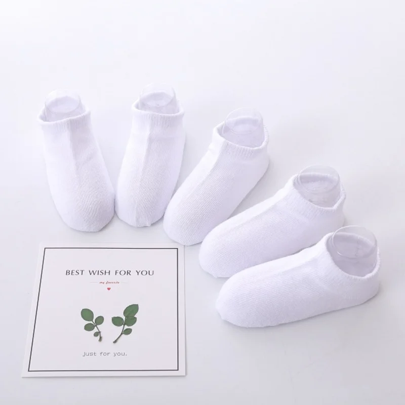 

5Pairs Cotton Soft Newborn Babies Loose Comfortable Kids School Sport Clothes Baby Boy Girl Solid Black White Gray Socks Stuff