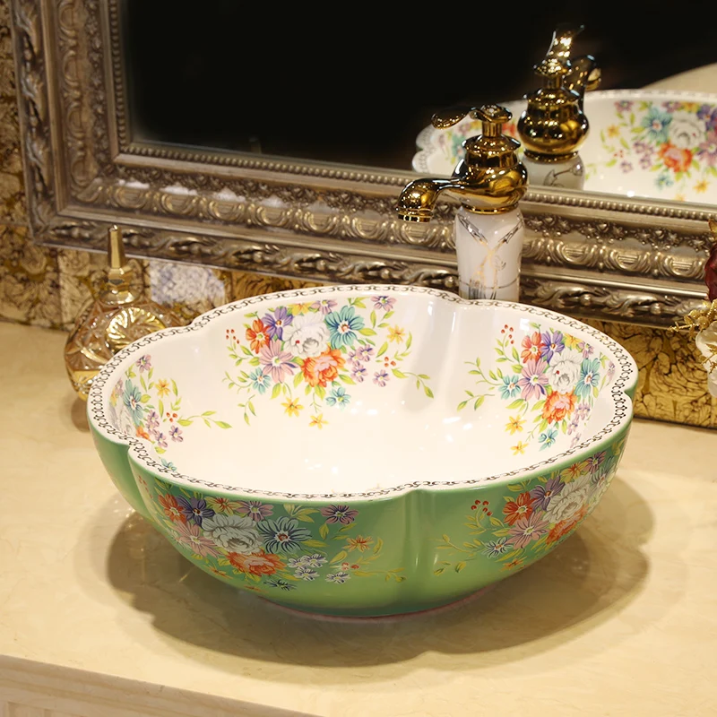 Домашний керамический умывальник в европейском стиле высокое качество домашний