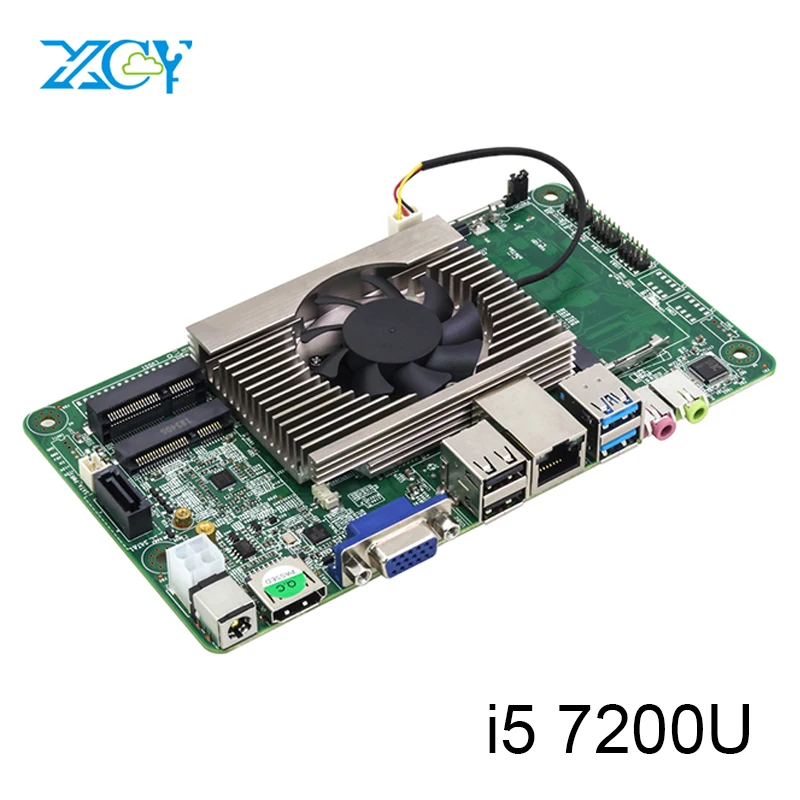 

XCY Motherboard Mini DDR3L i5 7200U Mini ITX Mainboard HDMI VGA USB2.0 USB3.0 mSATA SATA socket Mini PCI-E Brand NEW board