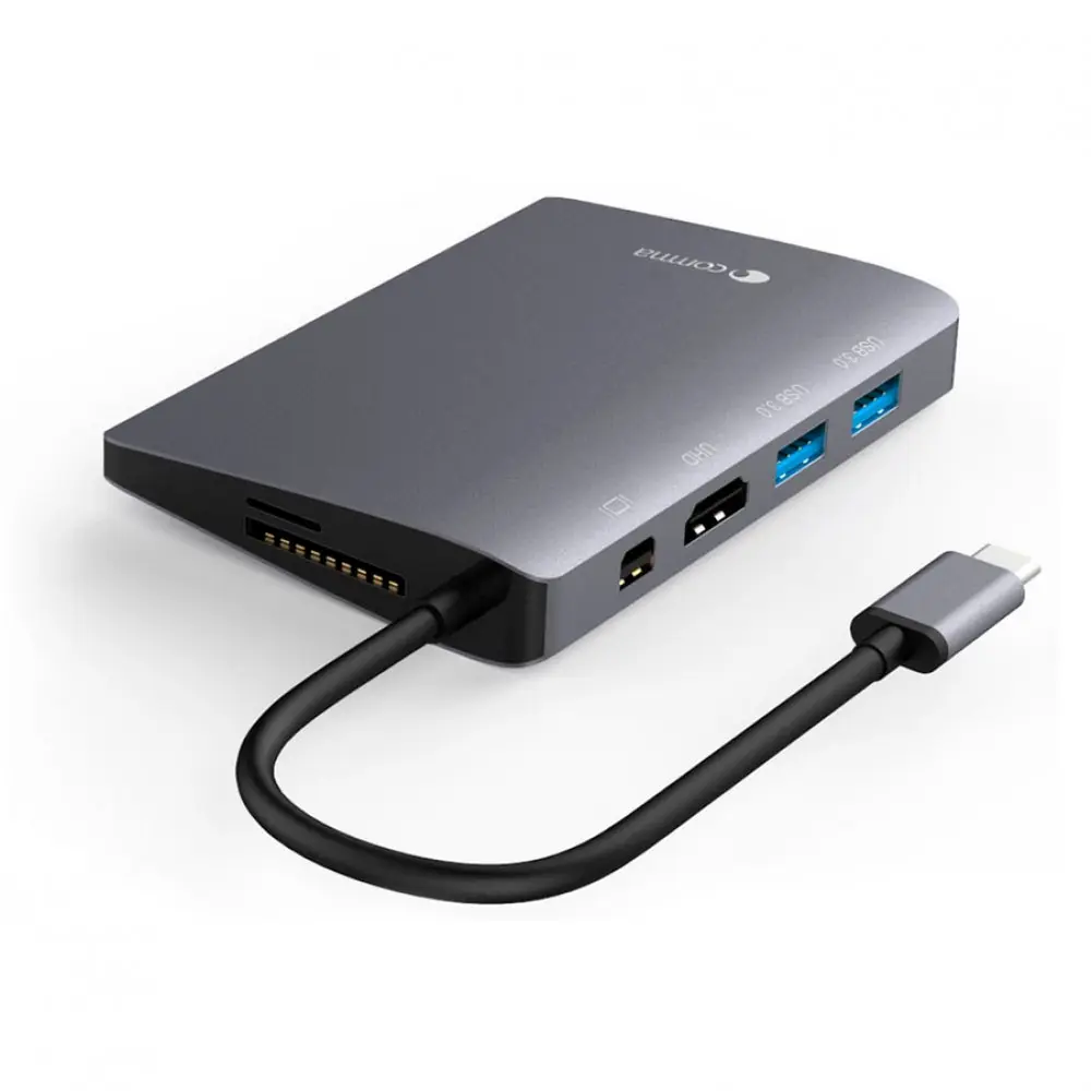 Адаптер Comma Clian Type C 9 в 1 Adapter Space Gray|Переходники и адаптеры| |