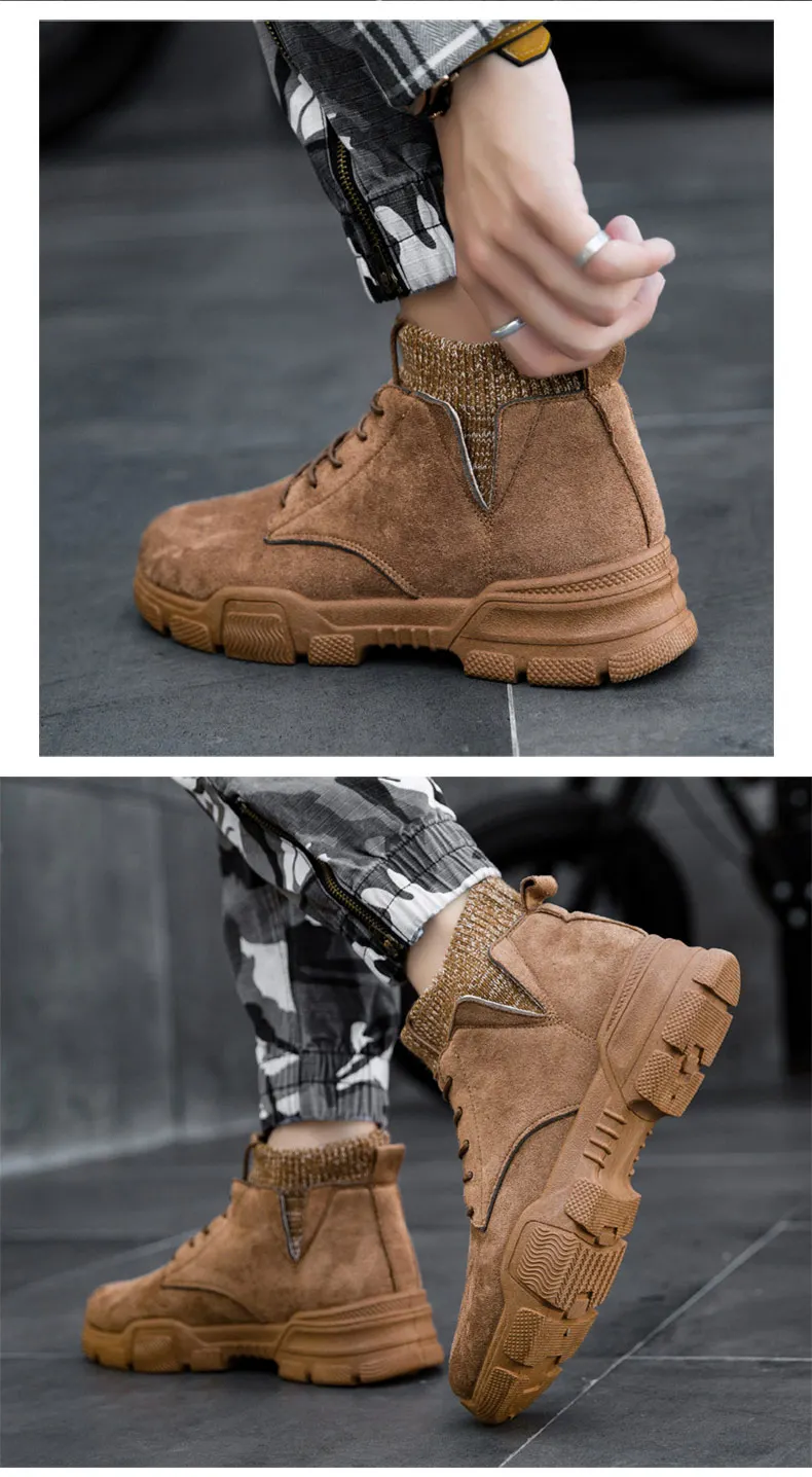 Мужская обувь высокого качества; дышащая обувь; zapatos hombre; цвет коричневый; ; мужские ботинки больших размеров; Водонепроницаемая осенне-зимняя Уличная обувь