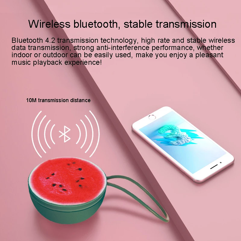 Портативный Bluetooth динамик в форме фруктов уличный сабвуфер спортивный бас s 4 2