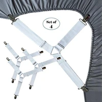 4 pieces of elastic bed sheet clip belt buckle mattress cover blanket holder household textile finishing tool sheet holder