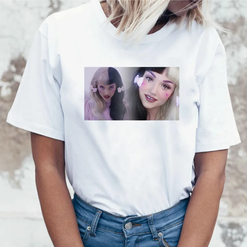 Ladies summer casual short sleeves Cry Baby Melanie Martinez Printed Fashion Tops O Neck T-Shirt Funny Harajuku Aesthetic | Женская