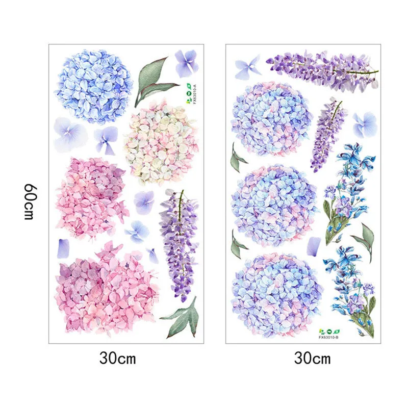 Фиолетовый цветок лаванды шар Наклейка на стену комбинация самоклеющиеся