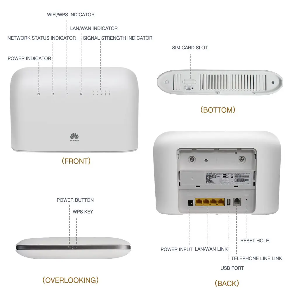 Лот из 100 шт. huawei B715-23c 4 аппарат не привязан к оператору сотовой связи Cat9 Band1/3/7/8/20/28/32/38 CPE 4G маршрутизатор Wi-Fi