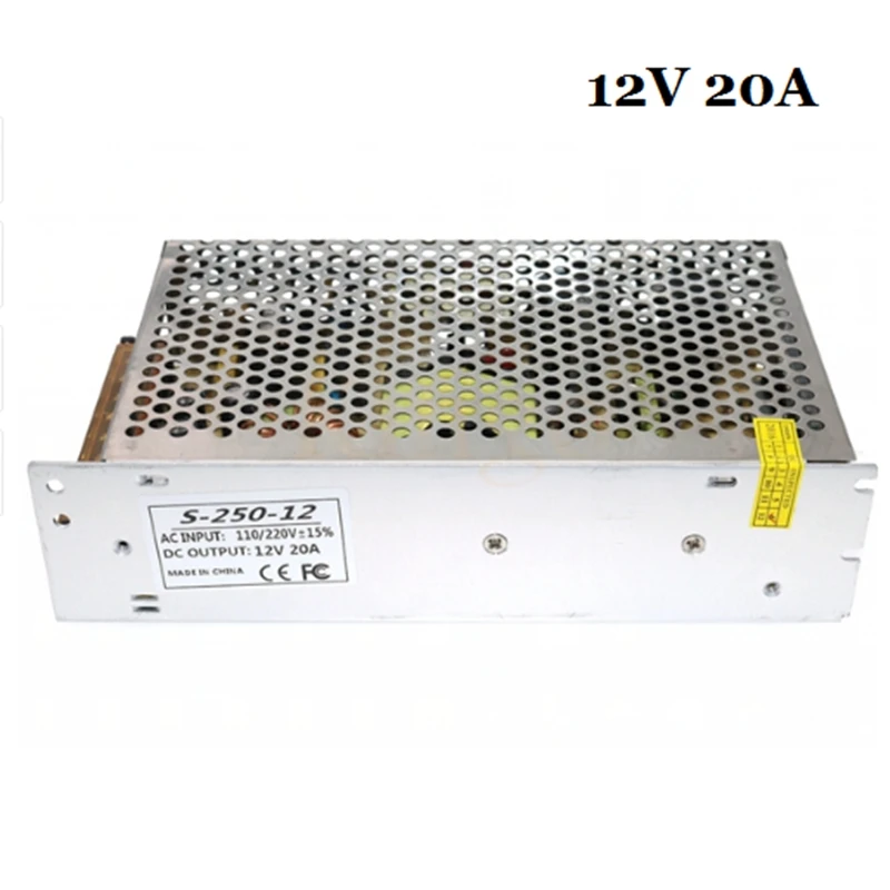 DC12V 1A 2A 3A 5A 10A 15A 20A 30A 40A светильник ing трансформаторы светодиодный драйвер Мощность