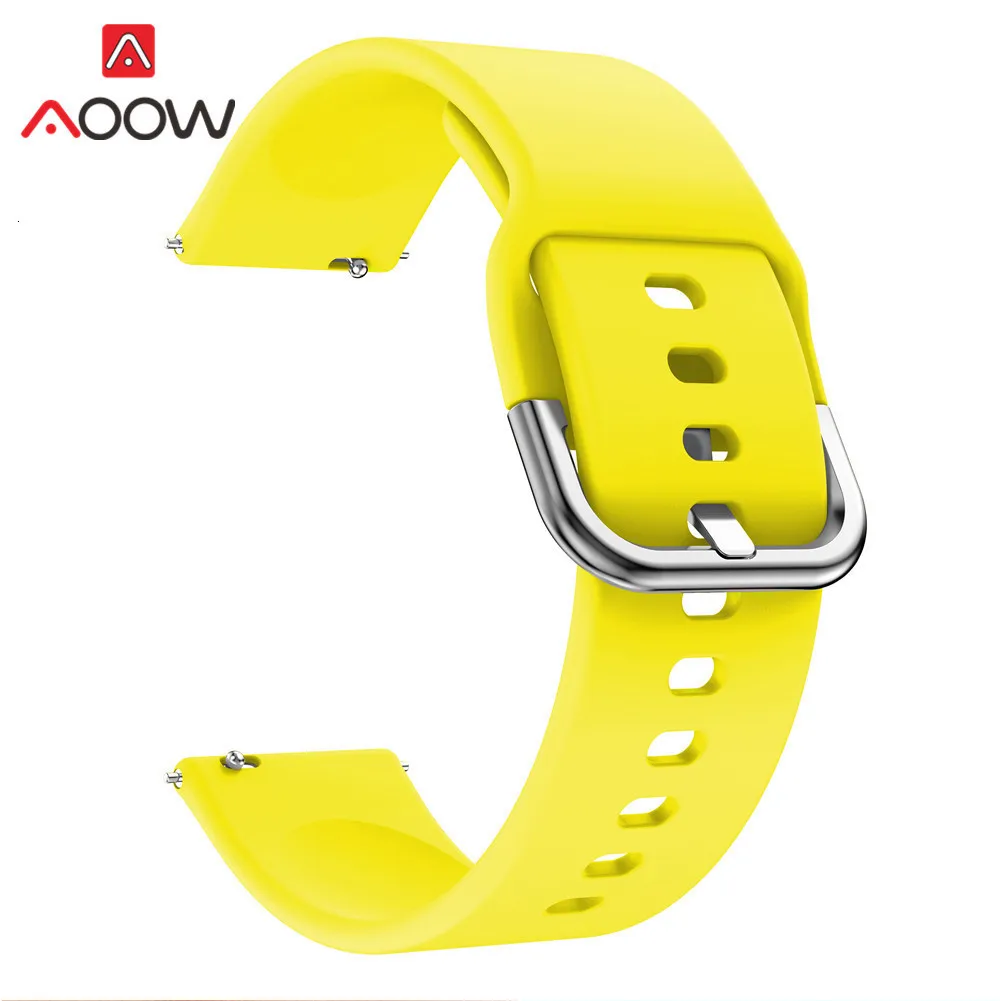 20 мм силиконовый ремешок для часов samsung Galaxy Watch Active 2 42 мм gear S2 huawei Garmin Amazfit Active2 сменный Браслет ремешок