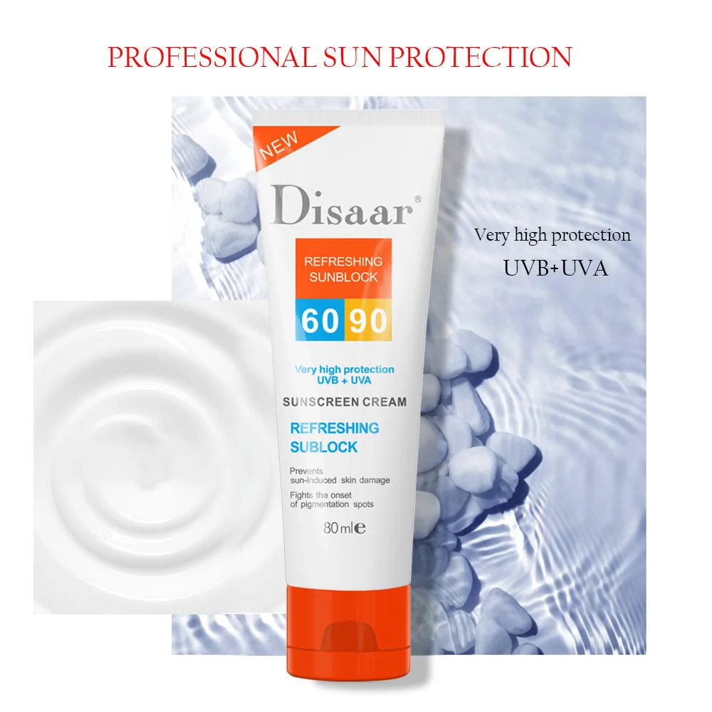 Солнцезащитный крем Disaar Spf 90 ++ увлажняющий для защиты кожи от солнца уход за лицом