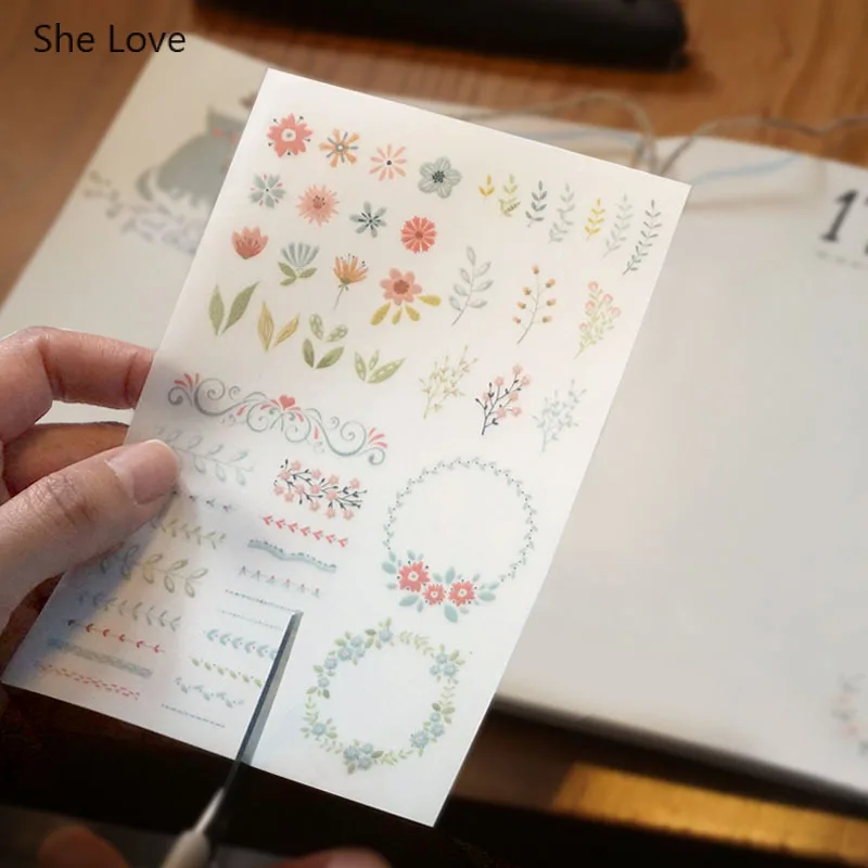 Весенние бумажные наклейки с буквенным принтом для скрапбукинга DIY Поделки