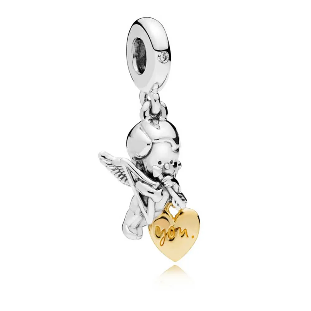 

Cupid & You Charm 100% Real 925 Sterling Silver Cupid & You Charms Fit Brand Bracelet Diy Jewelry
