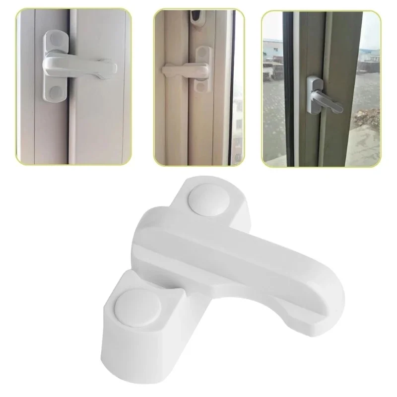 

1Pc Burglar-proof Padlock Inward Opening Child Safe Door Sash Lock Safety Lever Handle Sweep Latch Window Security Accessories