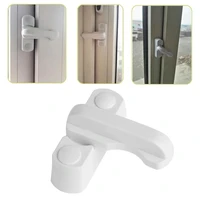 1pc burglar proof padlock inward opening child safe door sash lock safety lever handle sweep latch window security accessories