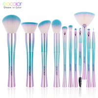 docolor 11pcs makeup brushes fantasy kabuki powder blending brush foundation eyeshadow brushes cosmetics soft synthetic hair