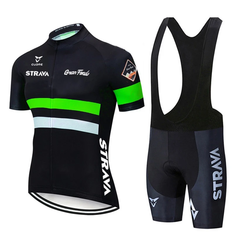 

2021 STRAVA Cycling Clothing Bike uniform Summer Cycling Jersey Set Road MTB Bicycle Jerseys Bicycle Wear Breathable Cycling set