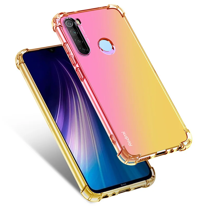 C Цветной мягкий чехол с градиентом для Xiao mi Red mi Note 8T Note 8 Pro, противоударный чехол для mi Note 10 mi 9 Lite mi A3 CC9e Red mi 8 8A - Цвет: C