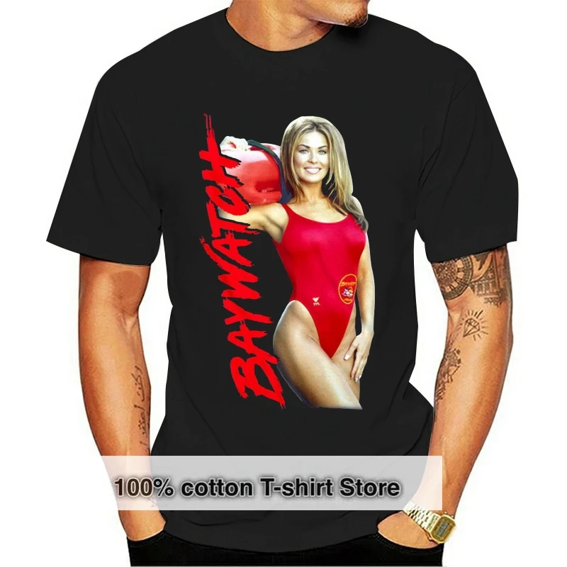 

Футболка Baywatch мужская с автоматом, официальная пляжная хлопковая рубашка свободного размера, топ Ajax