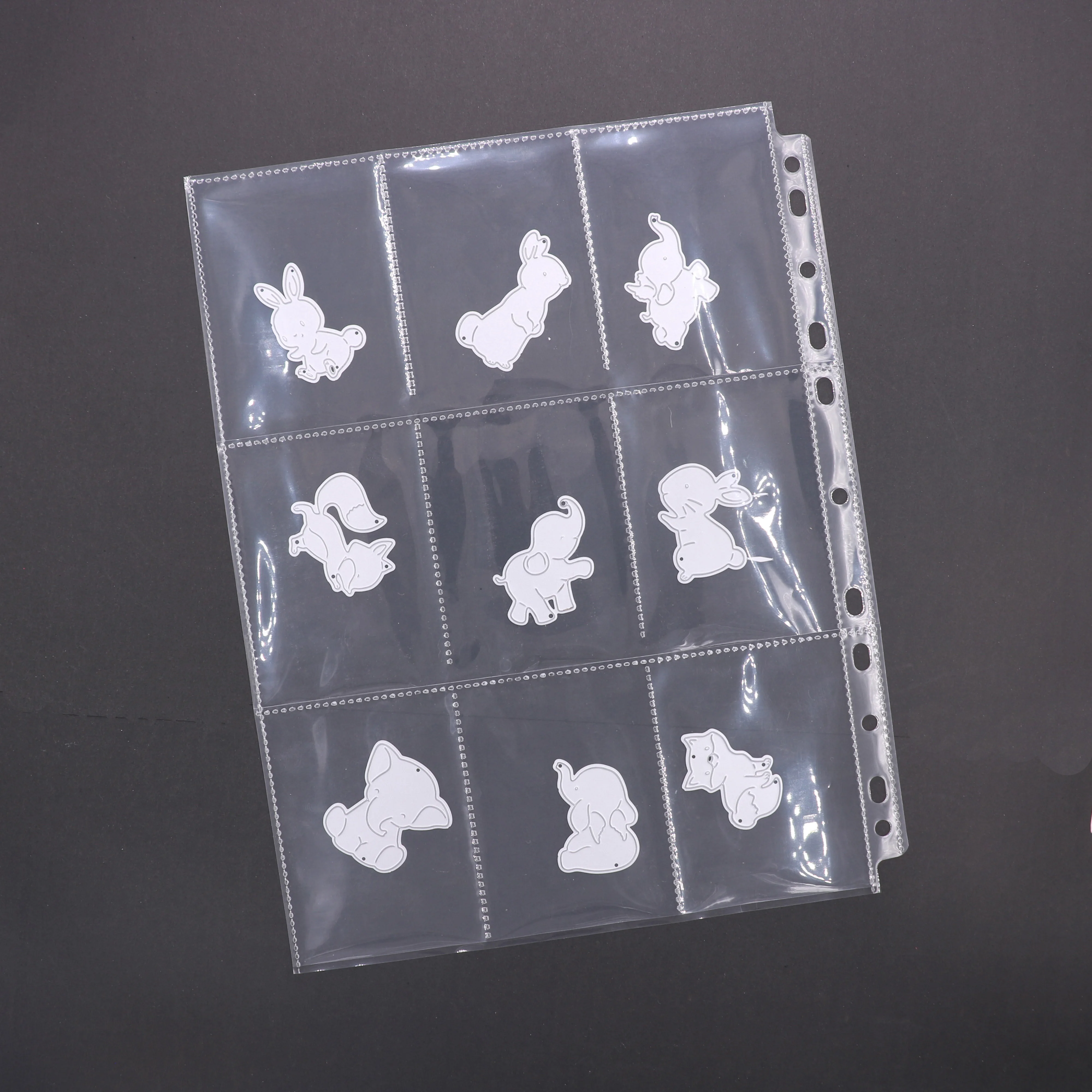 CH 11 отверстий высокая прозрачная 9 клетка карточная страница свободный лист