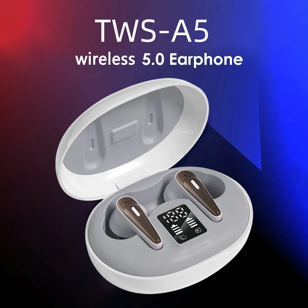 

Wireless Stereo Headphones with Mic TWS Bluetooth-compatible Earbuds for Phone Laptop PC Sports Fitness Wireless Headsets Stereo