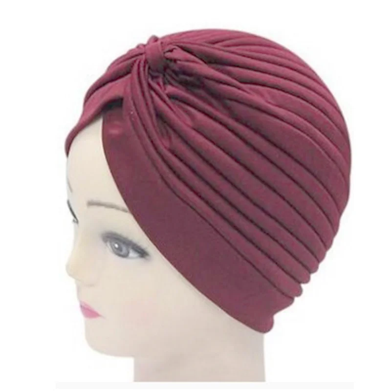 STYLE 3 cloth red Индийская женская шапка-тюрбан с блестящим серебристым золотым узлом, осенне-зимний теплый головной убор, Повседневная Уличная Женская индийская шапка - Цвет: STYLE 3 cloth red