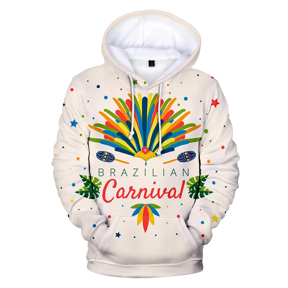 

Brazil Carnival 47 Days before Easter National Holiday Print 3D Hooded Sweatshirt Men/women Casual Hip Hop Hoodies Clothes Top