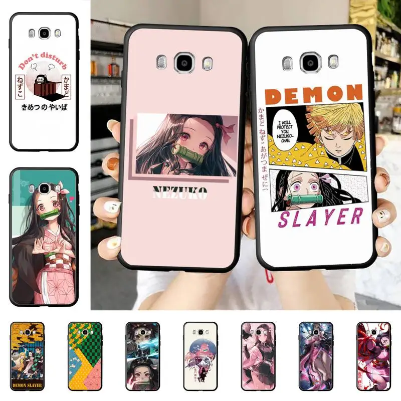 

YNDFCNB Demon Slayer Nezuko Anime Phone Case for Samsung J 4 5 6 7 8 prime plus 2018 2017 2016 J7 core