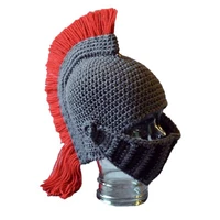 spartan helmet knight crochet hat knitted hat ski funny mask warm winter caps beanie for men women pr sale
