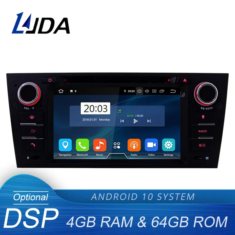 

LJDA Android 10,0 автомобильный DVD-плеер для BMW 3 серии 318i 320i 325i E90 1 Din автомобильный радиоприемник GPS-навигация стерео Мультимедиа 4G + 64G DSP