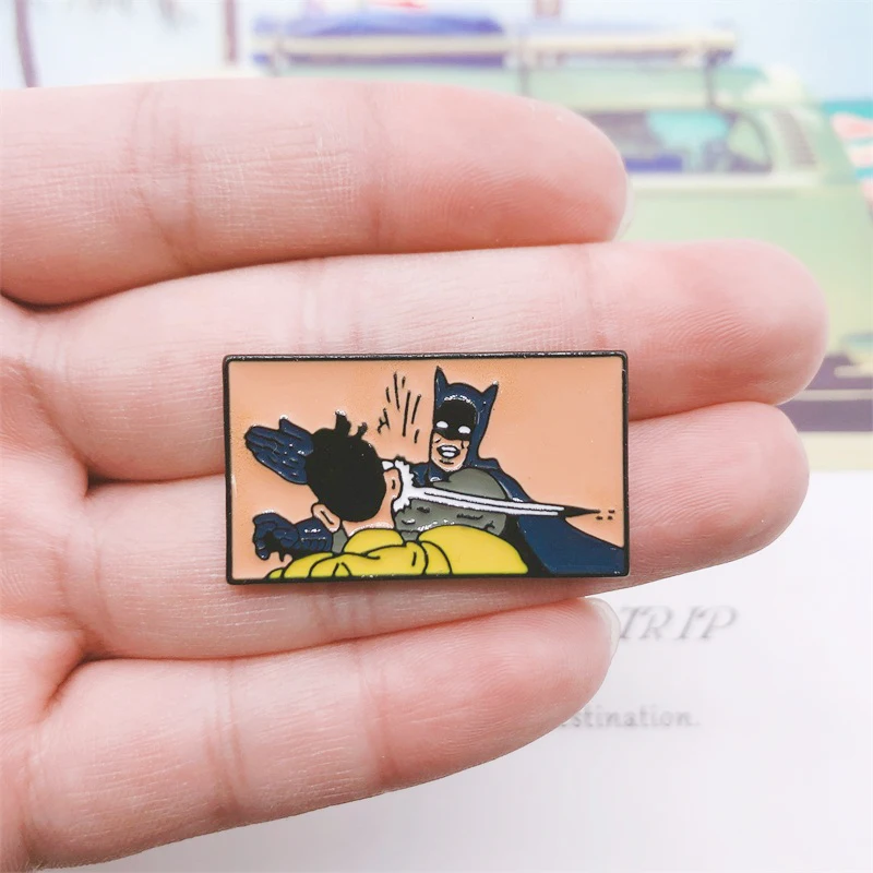 Забавная эмалированная брошь в стиле панк с геометрическим рисунком из фильма