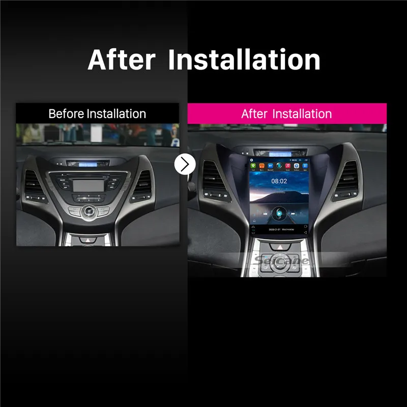

Seicane 9.7 inch Android 10.0 2+32G Car Radio GPS Navigation For Hyundai Elantra 2012 2013 2014 Video Player 4G DSP IPS