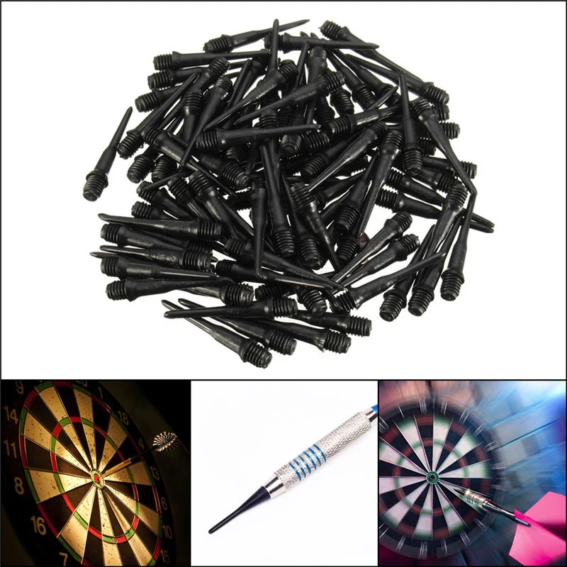 

50pcs Soft Tip Dart Set Points Needle Electronic Darts Tips Replacement Black Durable Nylon Safely Dart Darts Head Points