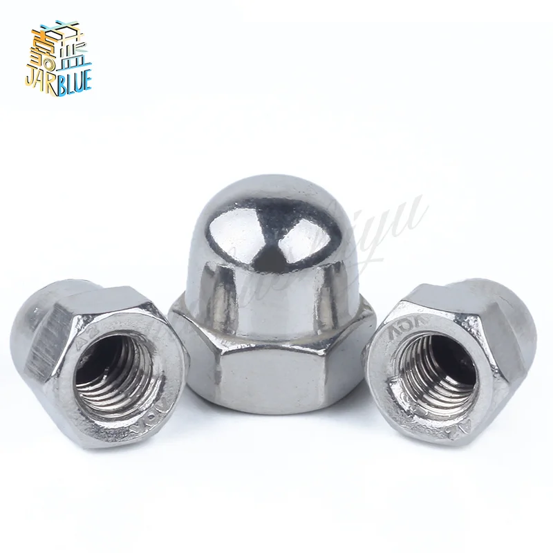 50Pcs DIN1587 M3 M4 M5 M6 Nickel-plated Cap Nuts Decorative Cover Semicircle Acorn Nut | Обустройство дома