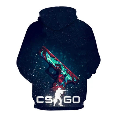 19 осень новая мужская Толстовка забавная игра CS GO 3D печать Толстовка Мужская Уличная толстовка мужская и женская хип-хоп пуловер большой размер Одежда