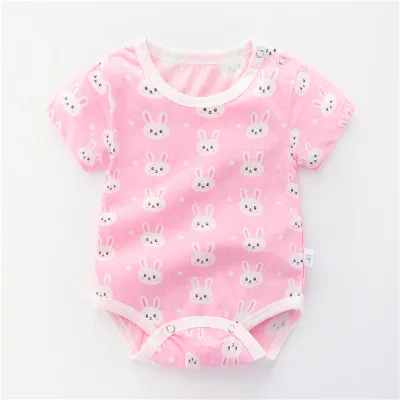 2020 летняя одежда для маленьких девочек Хлопковое боди с принтом короткими