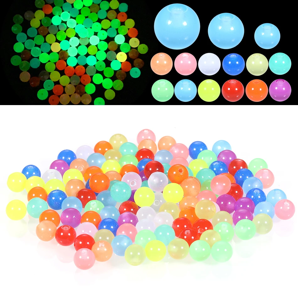 

120Pcs/set Luminous Acrylic Replacement Ball Glow in the Dark Tongue Lip Ring Ear Belly Eyebrow Navel Barbell Piercing Jewelry